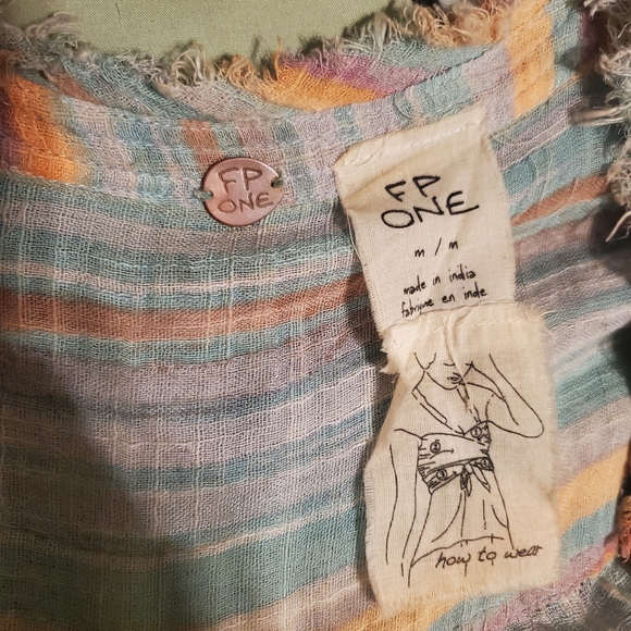 Free People Wrap Dress Striped - Picture 6 of 8